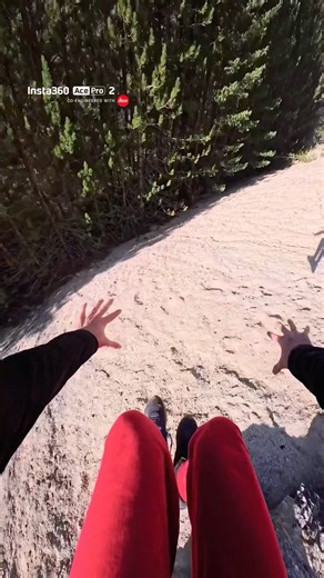 Mountain sliding POV | A stunt fimed on the super @insta360 Ace Pro 2🔥 #insta360 #insta360acepro2