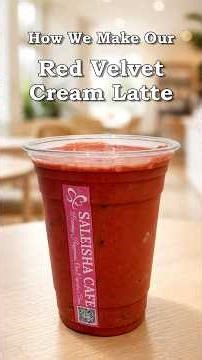 How We Make Our Red Velvet Cream Latte