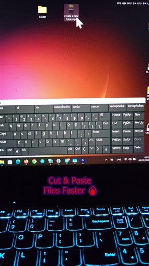 Cut & Paste file faster 🔥⚡#computertips #computerquiz #keyboardshortcuts #ytshorts #shorts