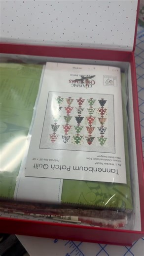 We're excited to check out all the boxed quilt kits that are 25% OFF! 🙌 Teresa’s here to show off some of our favorites 🎁✨ from festive holiday looks to creative year-round designs, all neatly packaged and ready for you to sew! 🧵💝 No need to gather materials, everything you need comes in the cutest reusable box, making these perfect for gifting or starting your next cozy project✨: 🎄 Tannenbaum Patch Quilt Kit – Classic Christmas by J Wecker Frisch for RBD: bit.ly/3VCOEEB 🪡 I Sew Panel Quil