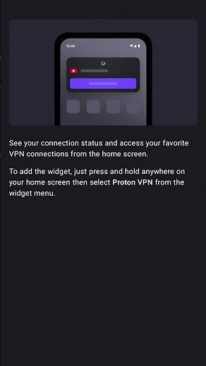 Proton VPN added connection preferences and widget
