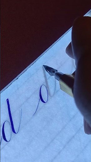 Calligraphy copperplate lowercase 'd' tutorial guide worksheet