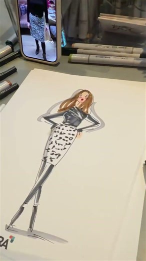 Much requested live-sketch fashion illustration tutorial. #done #tutorial #fashionillustration #nyc
