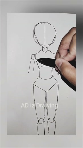 How to draw anime girl's anatomy #tutorial #anime #drawing #art #fyp #foryou #shorts