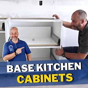 27K views · 427 reactions | How to Install Base Kitchen Cabinets with Adjustable Feet from Lowe's. | Home RenoVision DIY | Facebook