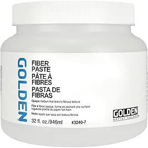 Amazon.com: GOLDEN Fiber Paste, 32 fl. oz. Jar, Professional Acrylic Paste Medium, Opaque