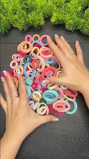 Easy Craft 🔥🔥 with Hair Rubber Bands Tutorial #tutorial #craft #diy #shorts #handmade