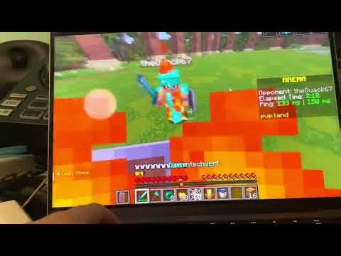 Day two of trying to get better in Minecraft PVP (server:pvpland)￼