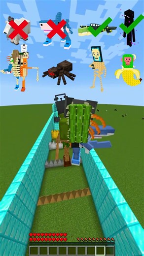 Minecraft Traps vs Different Mob (Brainrot version) #shorts #minecraft #gaming