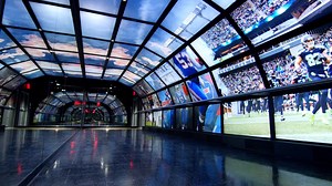 The new NFL Experience Times Square uses interactive technology to bring football to life. Read more: http://bit.ly/2iOp54l | SportTechie