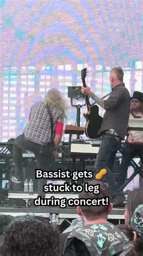 Mastodon Bassist Has Something Stuck to His Leg....