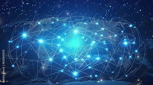 Social network networking concept design. Digital world map with users worldwide connections. Communication technology background. Global connection. Global social media network. World communication