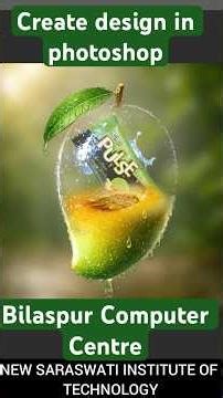 How to create Mango Splash Photoshop Design 😳Photo Manipulation Bilaspur computer centre #shorts