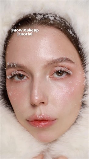Snow makeup tutorial☃️❄️ #makeup #snowmakeup #makeuptutorial #snow #sfxmakeup