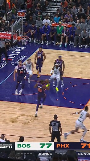785K views · 4K reactions | KD loses the defense in transition for the three!  Celtics-Suns | Live on ABC | NBA | Facebook