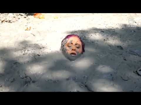 Mud bunny submerged in bubble mud