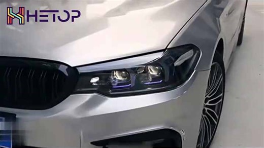 5 Series G30 Headlight 2017-2023 M5 G38 G31 Upgrade Fang Style LED DRL Headlight 12V 25W 3000K 3000 Lumens Universal Fit for BMW