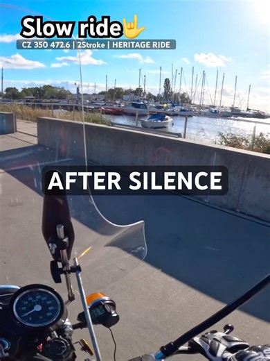 I Left the Silence Behind… | CZ 350 2-Stroke Harbor POV #SlowRideWorldwide #2stroke #jawasound