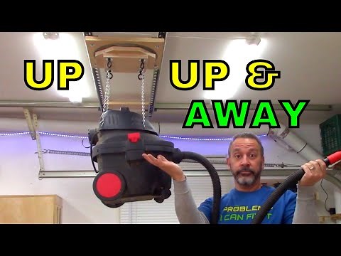 DIY Ceiling Mounted Rolling Gantry for Woodworking Workshop - No Welding Required