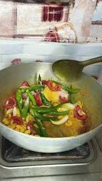 Green curry with raw shrimp 🥘🥘🥘😋#cooking