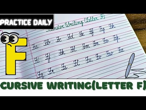 📝 Cursive Writing (Letter F)/Cursive Writing For Beginners ✍️📝/Cursive Writing A to Z✍️📝