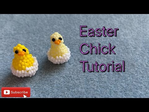 3D Easter chick beading tutorial