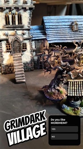 Grimdark Mordheim Buildings 🏰💀#max_dm_crafting #diy #tabletopterrain #mordheim #warhammer #village