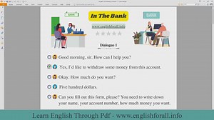 English Conversation Practice - In The Bank