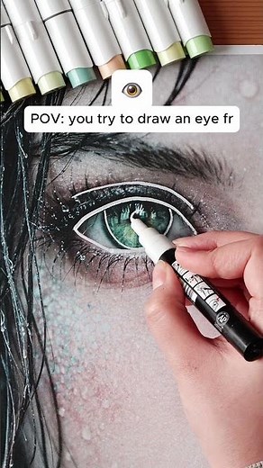 Easiest hack 👁️ how to draw an eye! 👁️