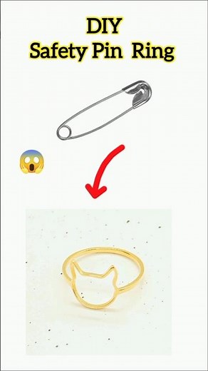 🧷=💍😱 DIY Homemade Ring | how to make ring at home | homemade cute ring #diyrings #shorts #rings #diy
