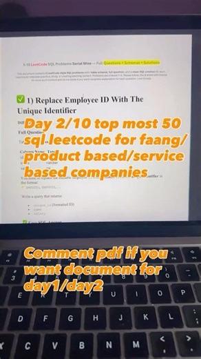 Day 2/10 SQL LEETCODE, if you STILL can’t solve these 5 easy SQL que, we need to talk #ytshorts #sql