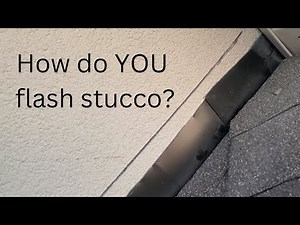 Trying out a new method for flashing stucco.