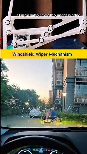 Automotive Windshield Wiper Mechanism – Crank and Linkage Oscillating System Animation