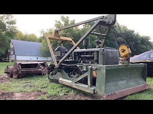 Caterpillar D4 #2T6585 SP "Military" With Killefer Tumblebug Scraper Walkaround