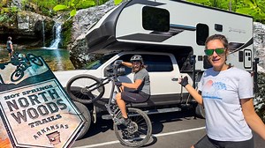 62K views · 1.4K reactions | A day in the life of living in a truck camper. We're going mountain biking. The Northwoods trails in Hot Springs, Arkansas are so much fun. There is a trail for everyone, beginner to advanced. #foryou #RVLife #vanlife #viralposts #fyp #fypage #virals #fypシ #truckcamping #Arkansas #mountainbiking | Cody & Kellie | Facebook