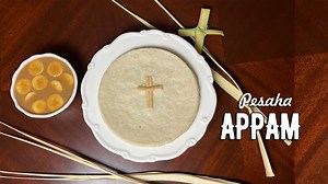 Making Pesaha appam and Paal is a special tradition for Kerala Christians during Holy Week. I learned this recipe from my mother and if you follow the step-by-step method I have shown, I guarantee you will cherish this tradition just as much as I have. Ingredients: 1 ½ cups fine rice flour 2 cups fresh grated coconut ¼ cup 1 tablespoon urad dal ½ teaspoon cumin seed powder 3 large garlic cloves 4 shallots ½ teaspoon salt, more to taste Enough water for grinding Pesaha Paal: 180 grams jaggery 2 c