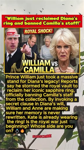 WILLIAM RECLAIMS THE RING! Camilla BANNED from Diana's Jewels! 💍🚨 #shorts