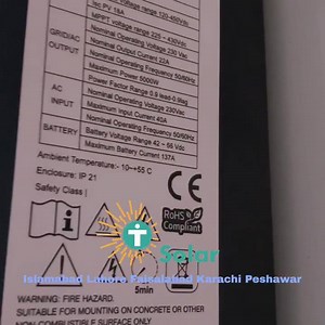*Infini Solar VII 5kw Hybrid 4G* *PV 5500watt VOC 450V* *With & Without Battery Operation* *On Grid OFF Grid Hybrid* *Inbuilt WiFi 4G * *Parallel Combination 9 units* *real time sharing* *Nermetering Approved* *latest version* *One year complete warranty* For more detail contact or visit SparkSolar Islamabad Rawalpindi Faisalabad Lahore Karachi Peshawar 03215550018 03225550018 | Spark Solar
