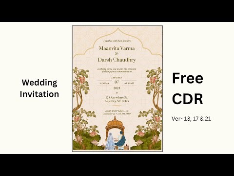 Wedding Invitation Design in CorelDRAW | Marriage Card Design Tutorial