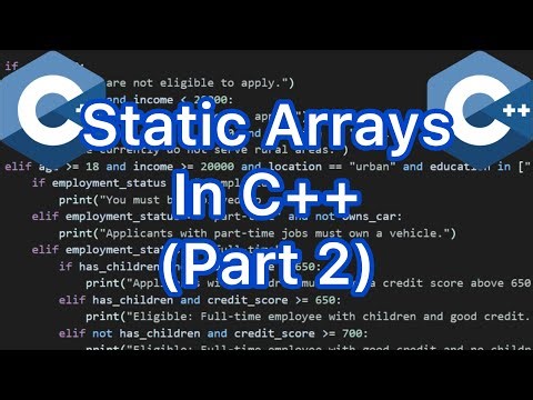 Working with static arrays in C++ (Part 2)