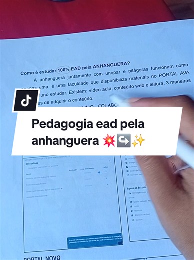 Estudos ead pedagogia na anhanguera 🔥✔️🤯 Ducas e informações! .. #anhanguera #pedagogia #dicasestudos
