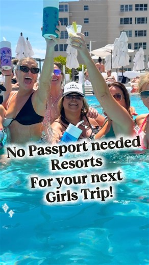 ✨ No Passport Needed! ✨ Planning the ultimate girls trip but not all of your girlies have a passport? No problem.. Here are 5 incredible resorts right here in the U.S. and territories: 🌴 W Fort Lauderdale – Chic beachfront vibes, rooftop pool parties, and nightlife right at your doorstep ☀️ Bungalows Key Largo – Adults-only, all-inclusive, with luxury bungalows and a tropical escape feel 🌵 Miraval Resort & Spa Tucson – A wellness haven in the desert, with spa treatments, yoga, and bonding time