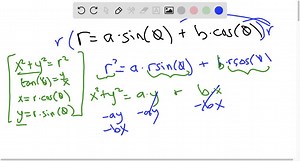 Show that the polar coordinate equation r=a sinθ+b cosθrepresents a circle by changing it to a rectangular equation. | Numerade