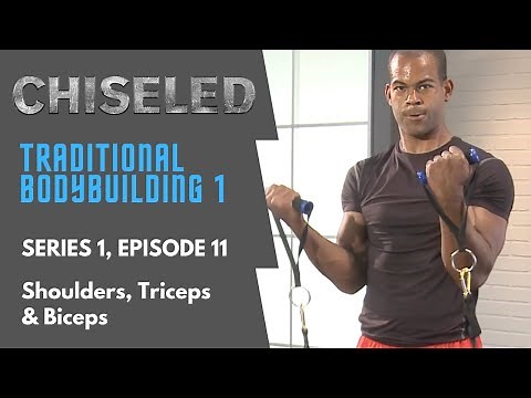 FOLLOW ALONG RESISTANCE BAND WORKOUT ROUTINE | Shoulders and Guns! | CHISELED 11