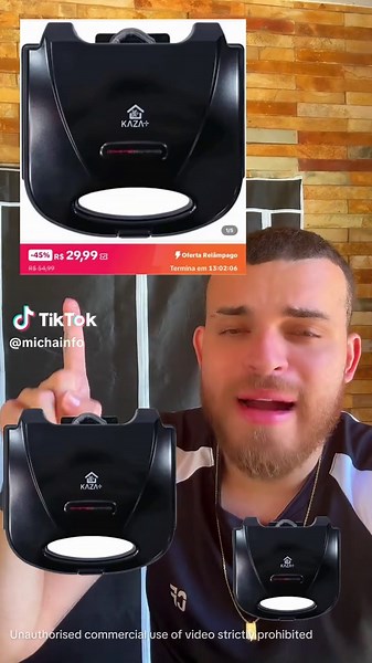 Melhores Promoções na TikTok Shop: Grill e Sanduicheira