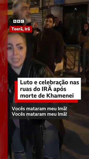 As reações no Irã após a morte de Khamenei 🇮🇷 Nas ruas de Teerã, capital do país, alguns iranianos foram às ruas em luto e tristeza após a notícia de que o aiatolá Ali Khamenei foi morto em ataques dos Estados Unidos e de Israel. Ao mesmo tempo, na cidade de Dehgolan, outros iranianos celebraram a notícia publicamente. Confira no vídeo. Leia as últimas atualizações em nosso site. O link está na bio: @BBCBrasil #BBCBrasil #Irã #EUA #Israel #AliKhamenei #iranianos | BBC News Brasil