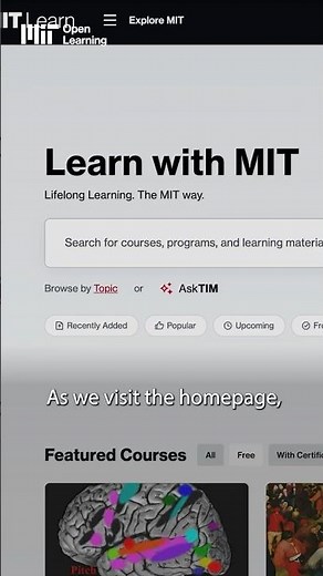 Explore MIT Learn with AskTIM