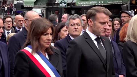 Macron visits cafes targeted in Nov. 13 attacks on tenth anniversary