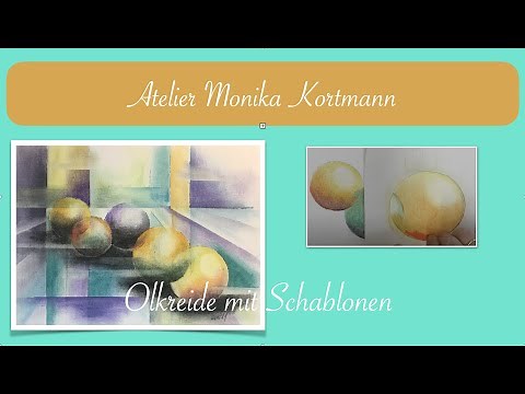 Abstraktes Bild mit Ölkreide