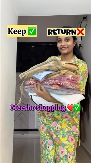 Keep✅or return❌ challenge from meesho🥰💥 #meeshohaul #meeshoshopping #keeporreturn #tamilvlog